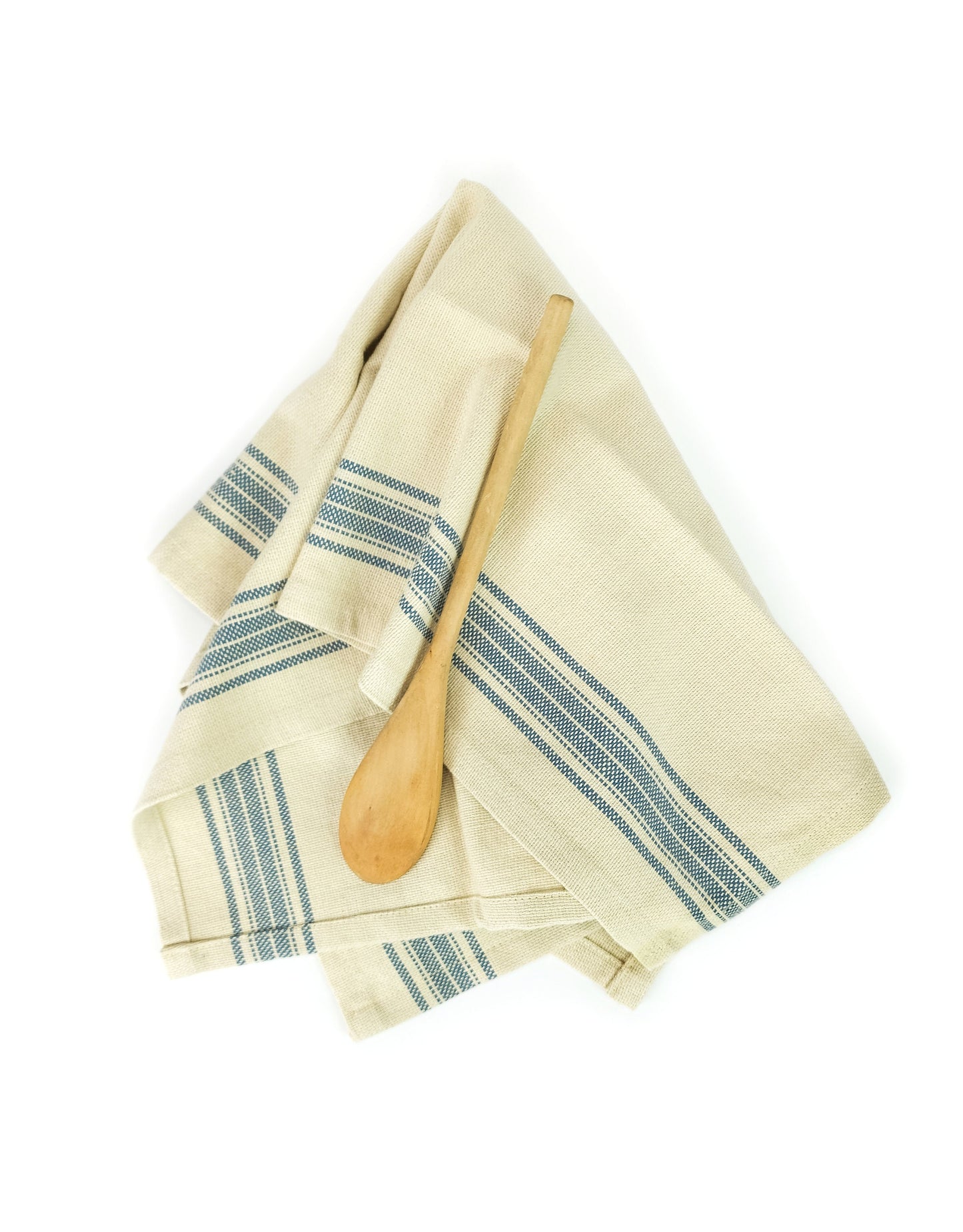 Blue Striped Towel, Light Blue Grain Sack Towel