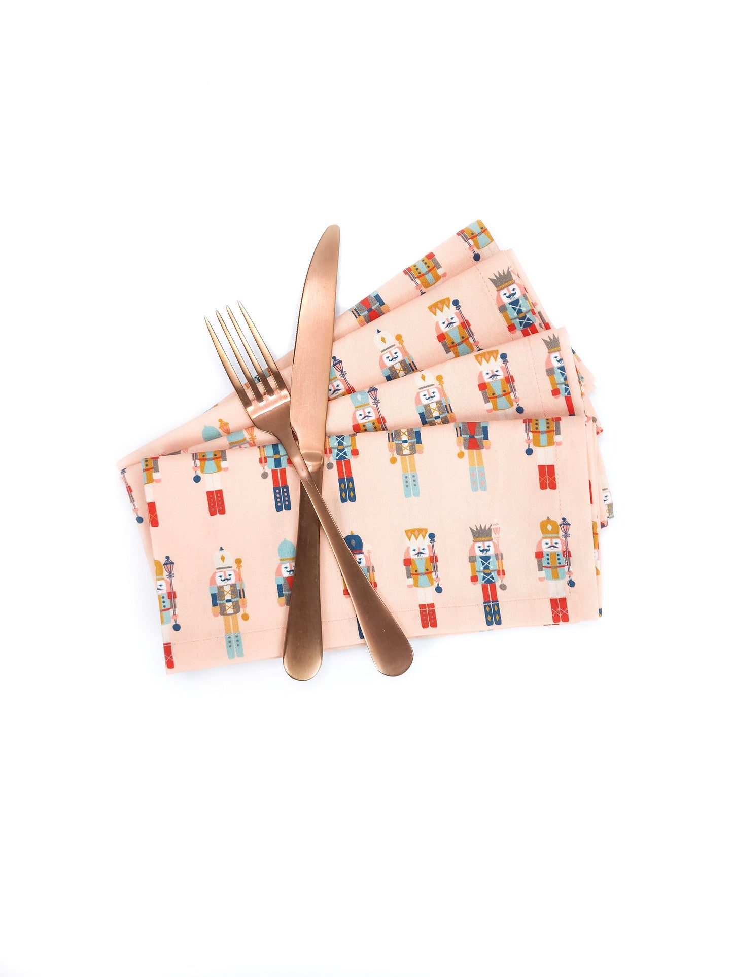 Pink Nutcracker Christmas Napkins