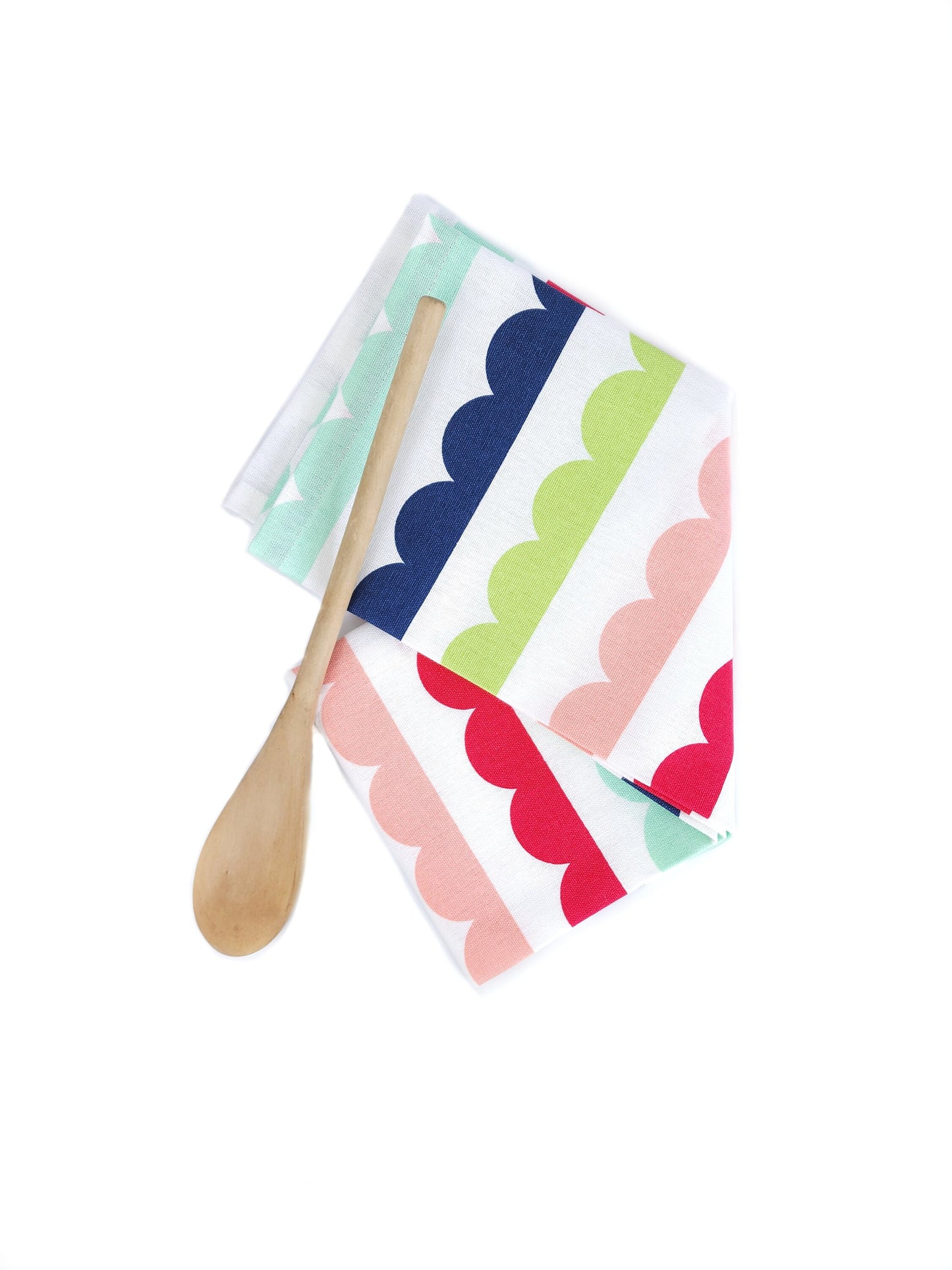 Colorful Scalloped Kitchen Towel