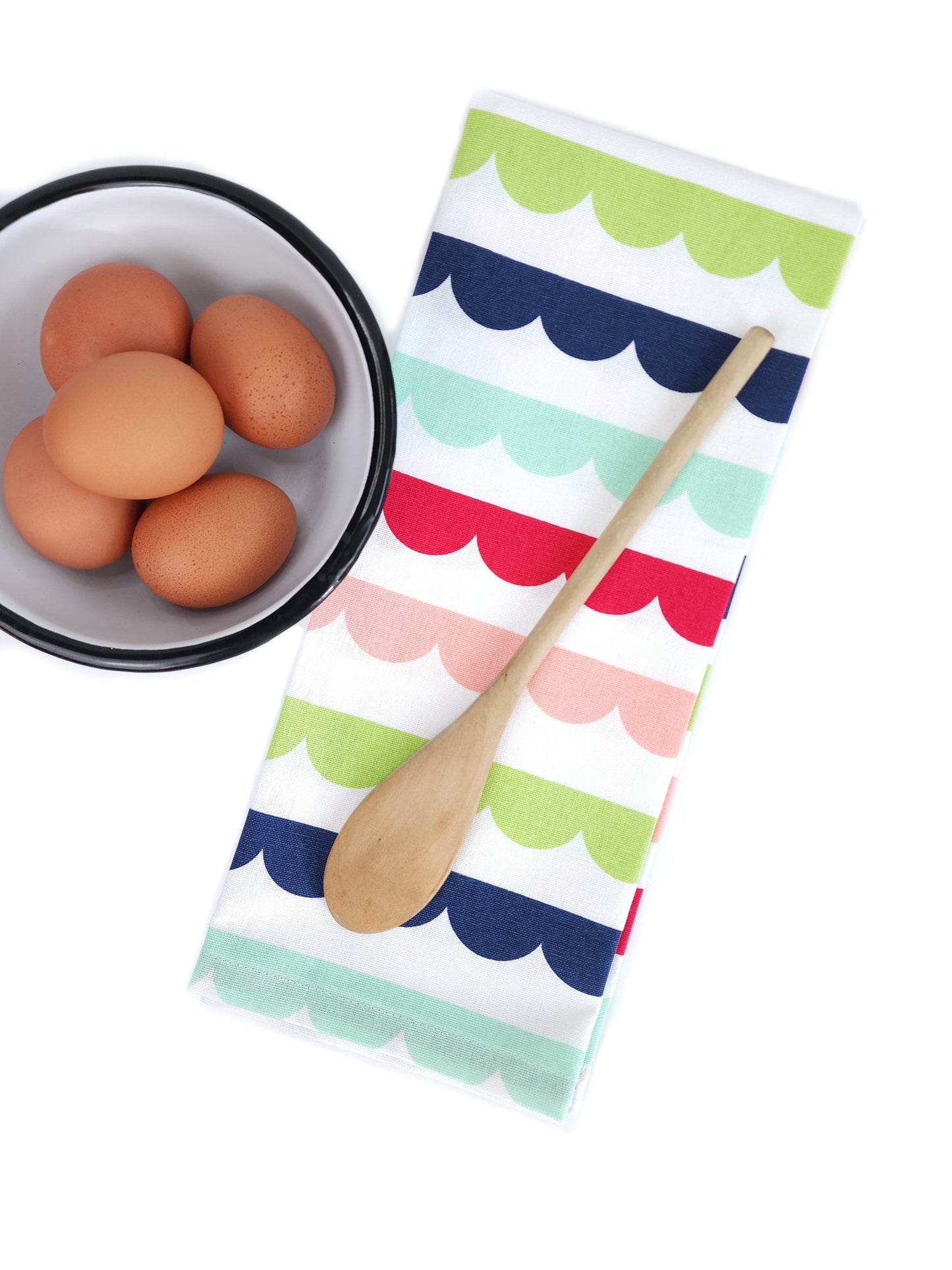 Colorful Scalloped Kitchen Towel