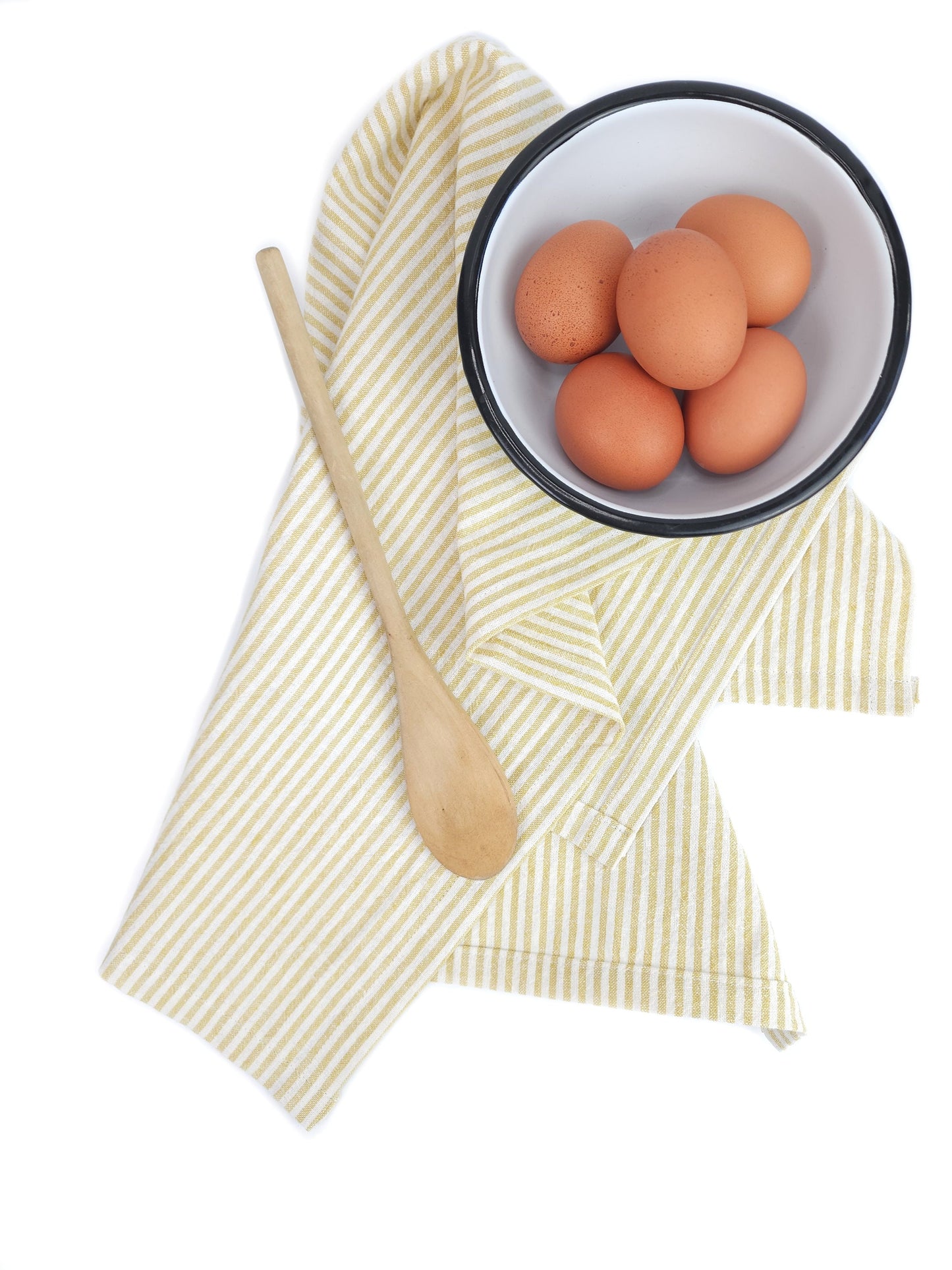 Yellow Striped Linen Towel