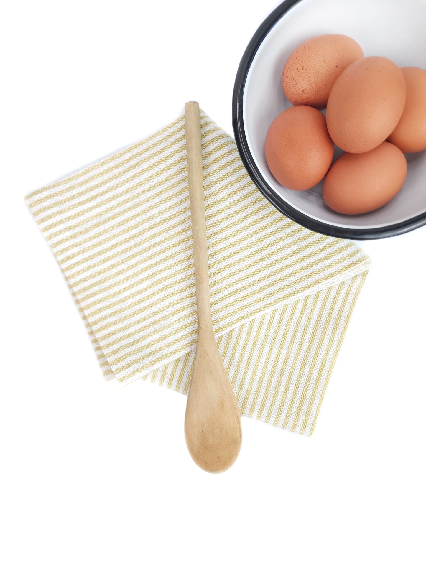 Yellow Striped Linen Towel