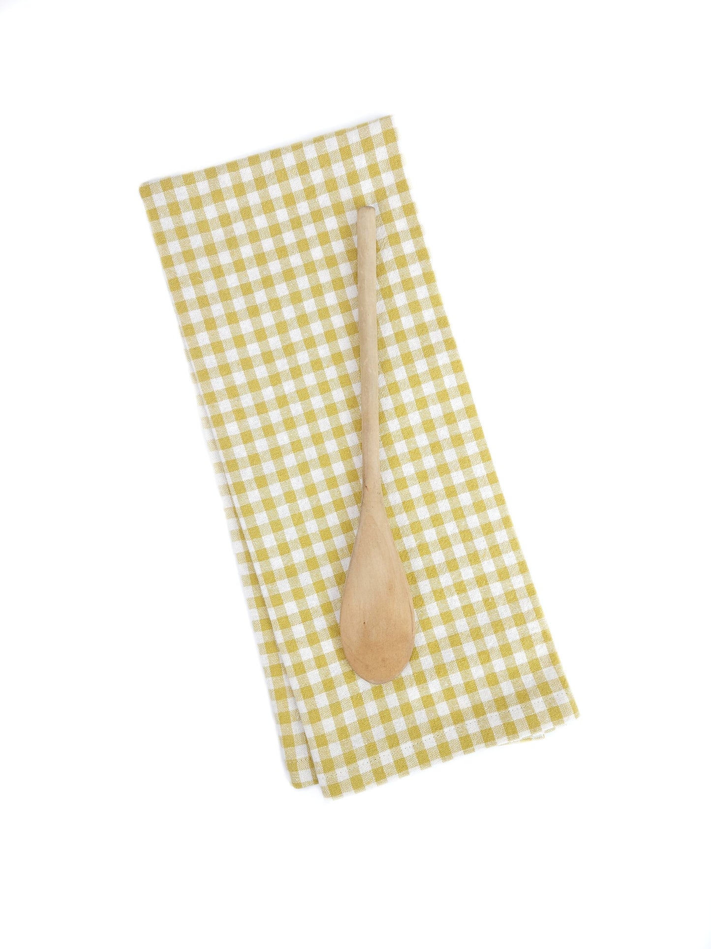 Yellow Gingham Linen Towel
