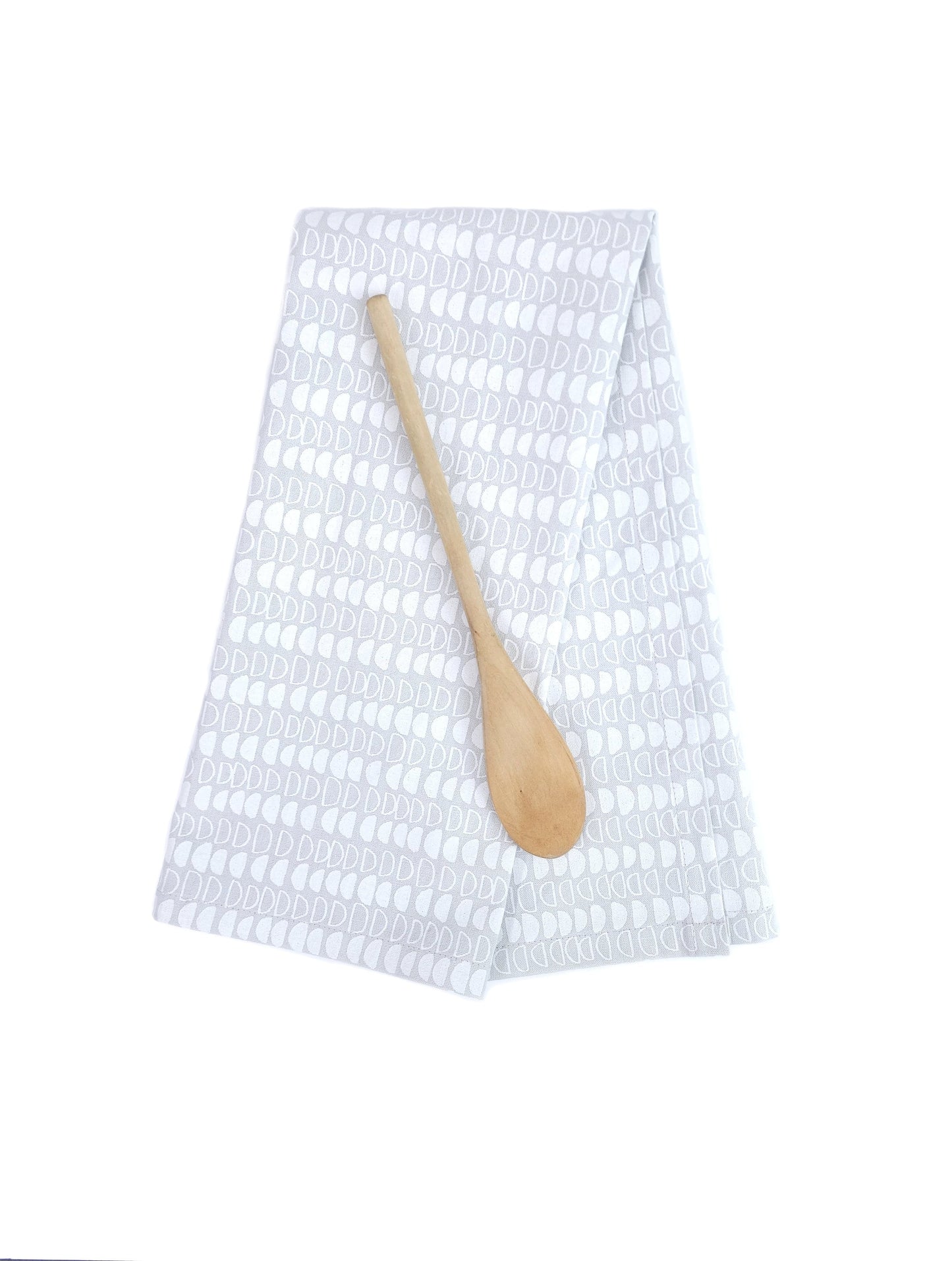 Modern Gray Linen Tea Towel