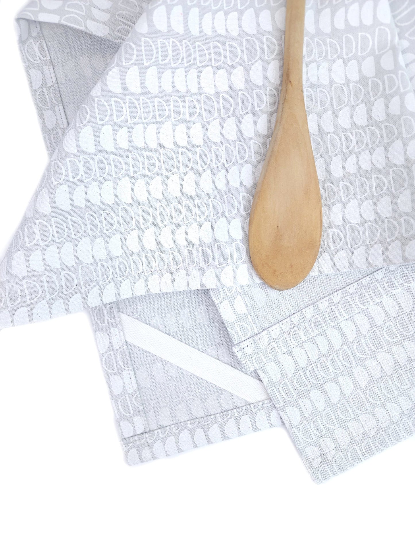 Modern Gray Linen Tea Towel