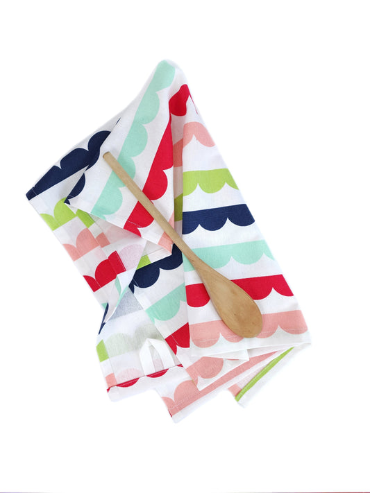 Colorful Scalloped Kitchen Towel