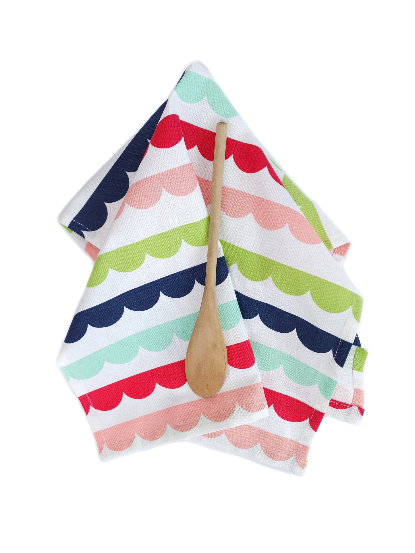 Colorful Scalloped Kitchen Towel