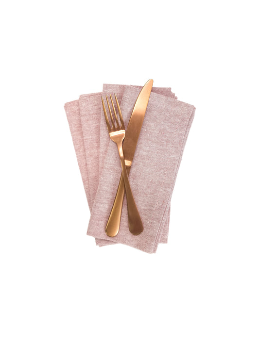 Pink Linen Cloth Napkins