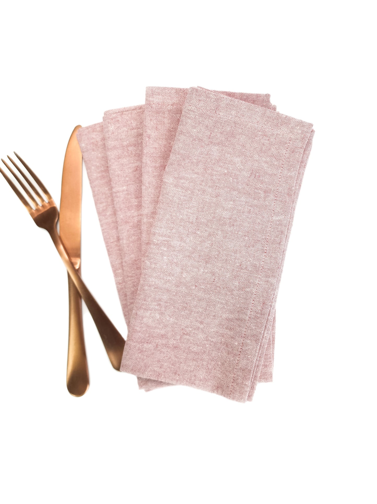 Pink Linen Cloth Napkins