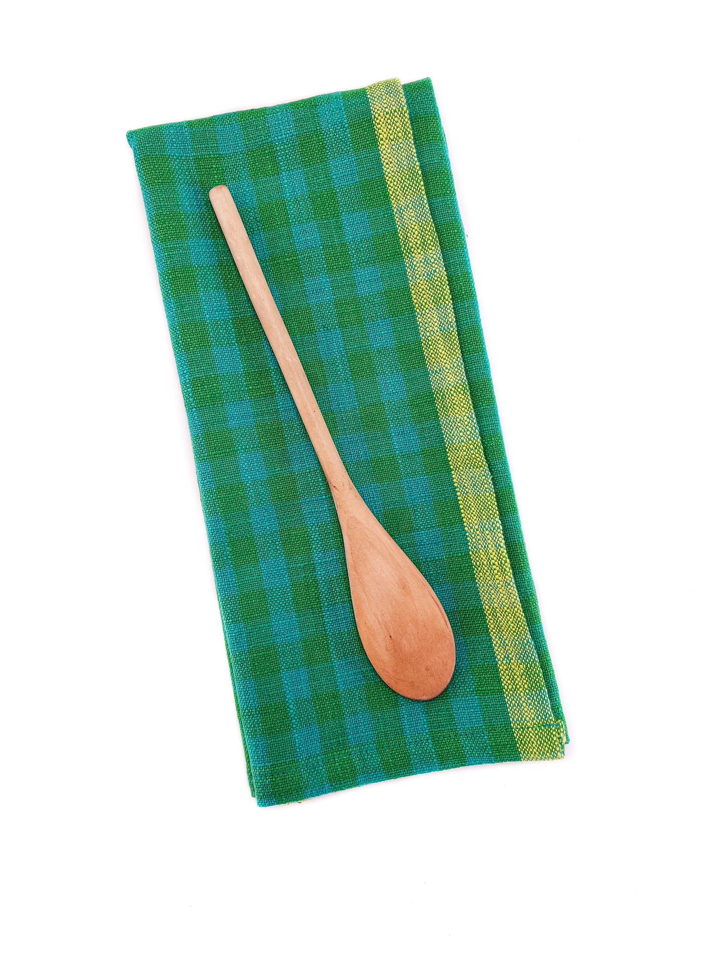 Teal Checkered Kitchen Towel