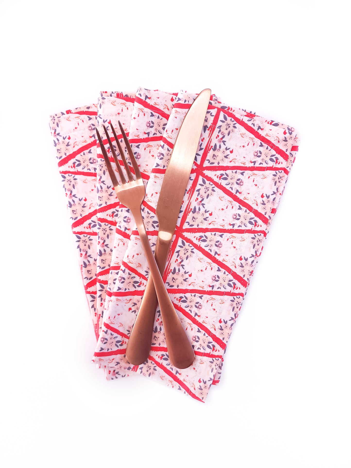Romantic Floral Cloth Napkins, Set of 4
