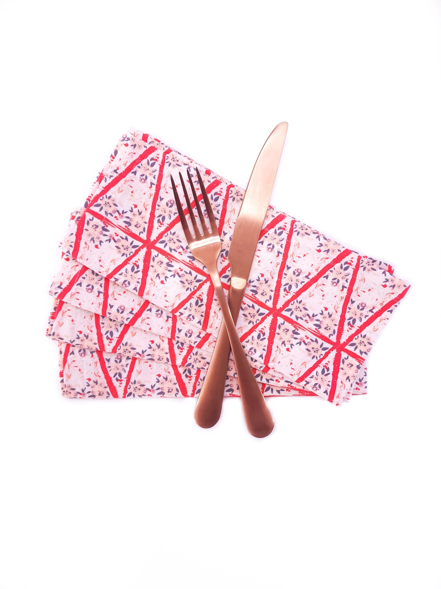 Romantic Floral Cloth Napkins, Set of 4