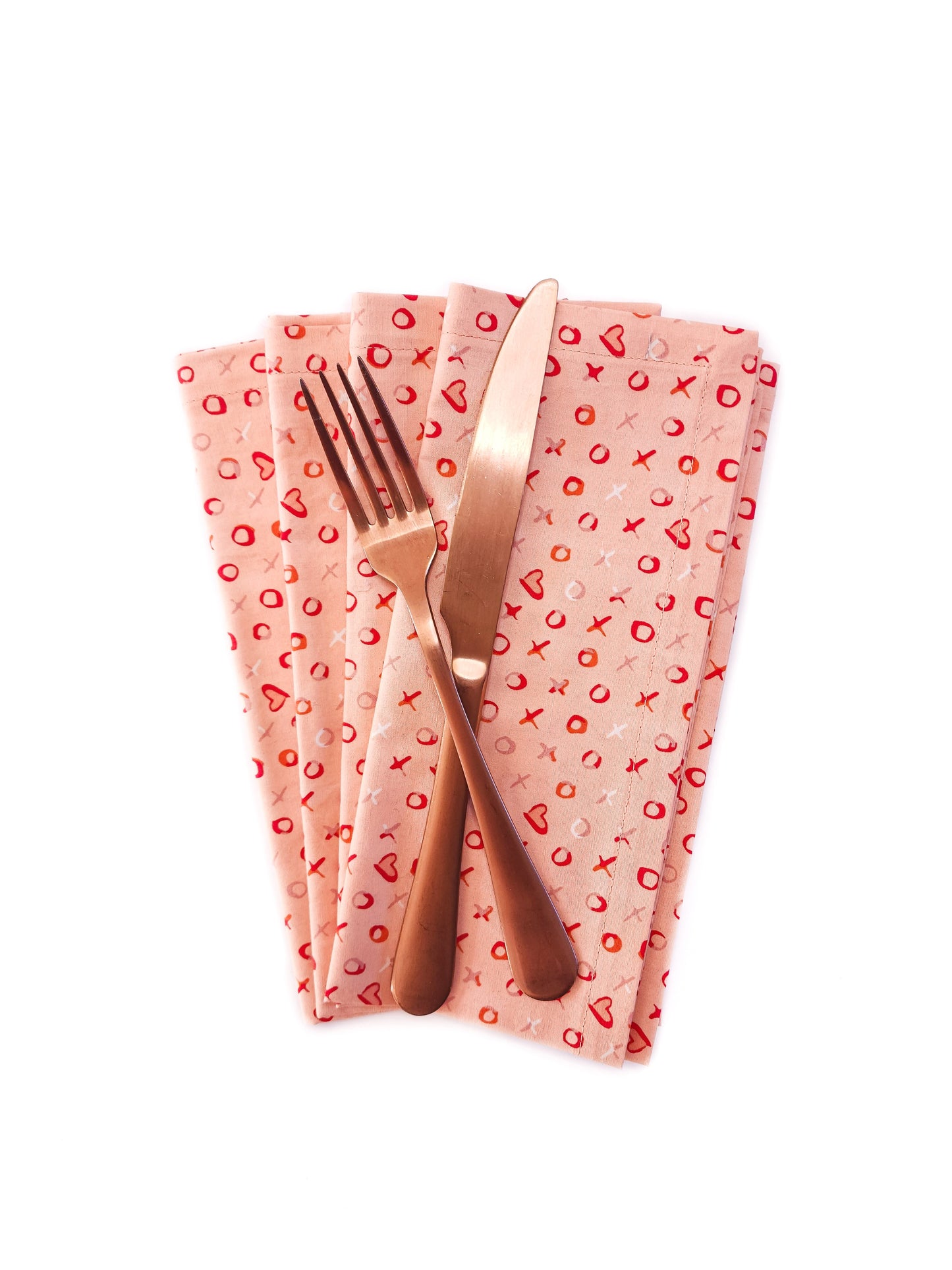 Xs and Os Valentine's Day Napkins, Set of 4