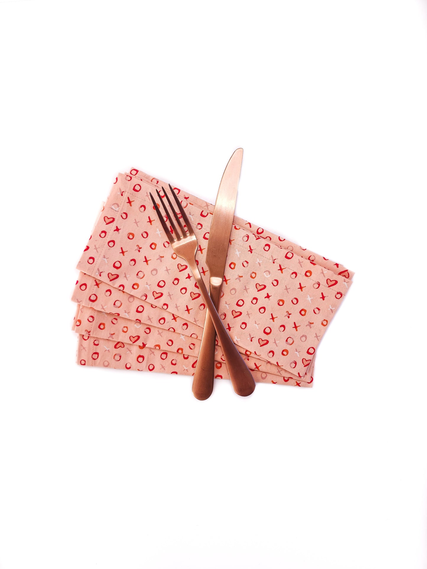 Xs and Os Valentine's Day Napkins, Set of 4