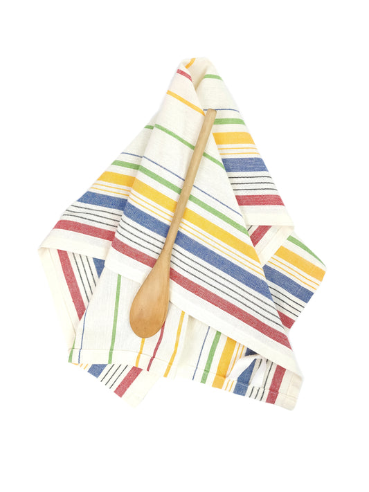 Vintage Inspired Colorful Striped Towel