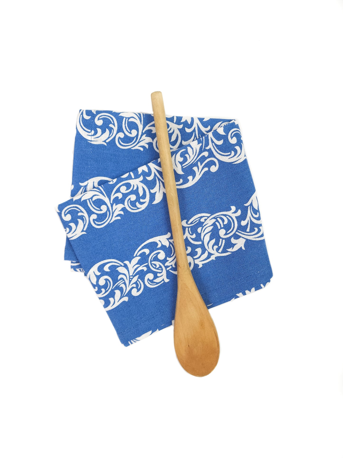 Blue Damask Kitchen Towel
