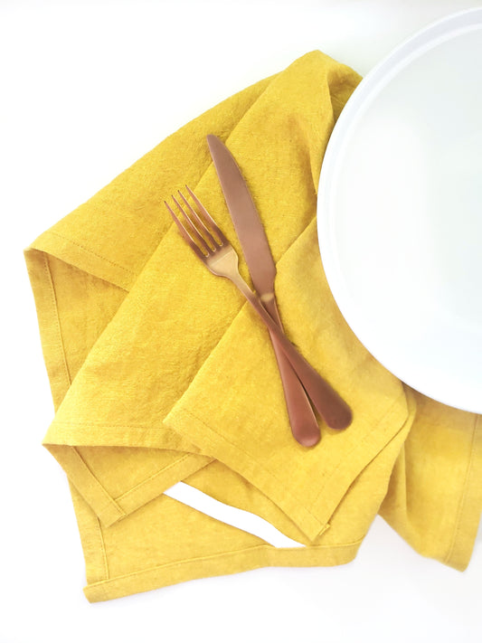 Yellow Linen Towel