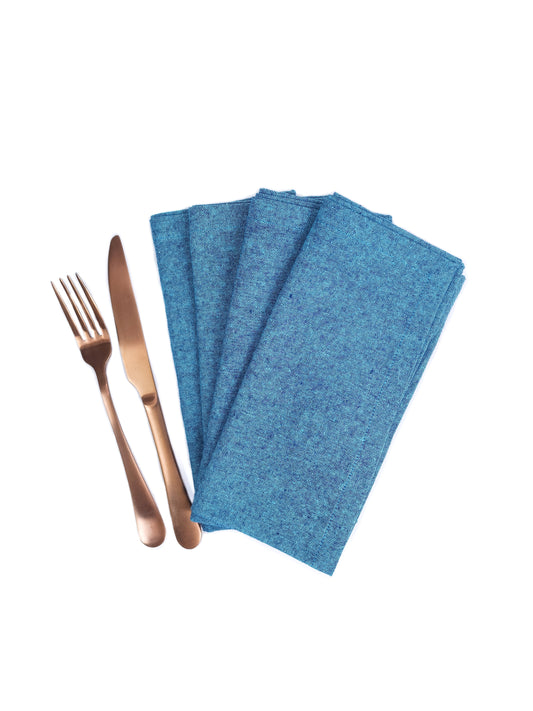 Tumbled Teal Linen Napkins