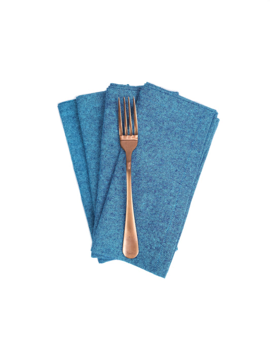 Tumbled Teal Linen Napkins