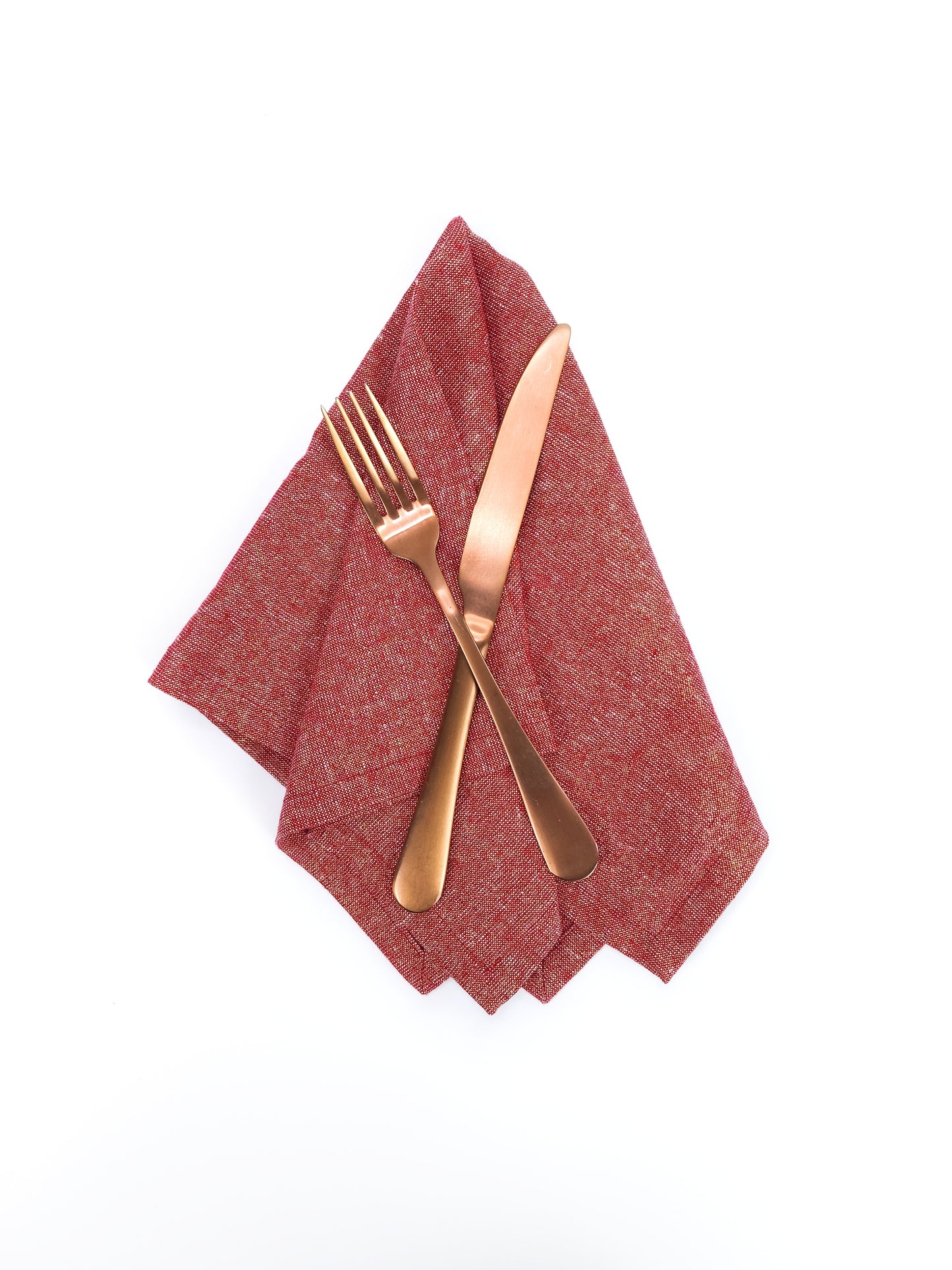 Red & Gold Linen Napkins