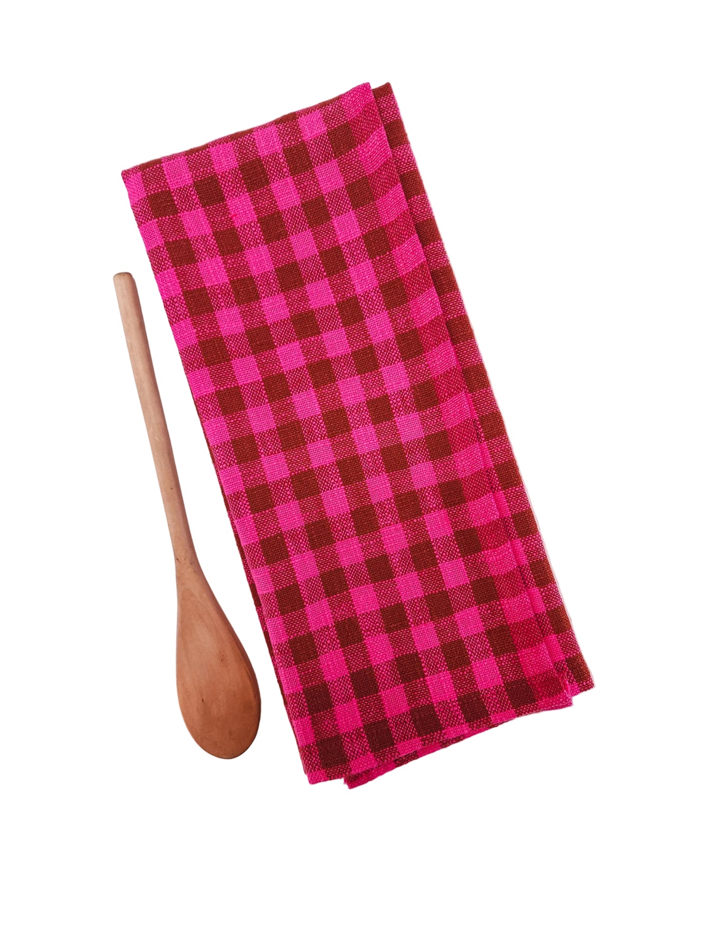 Pink Checkered Kitchen Towel