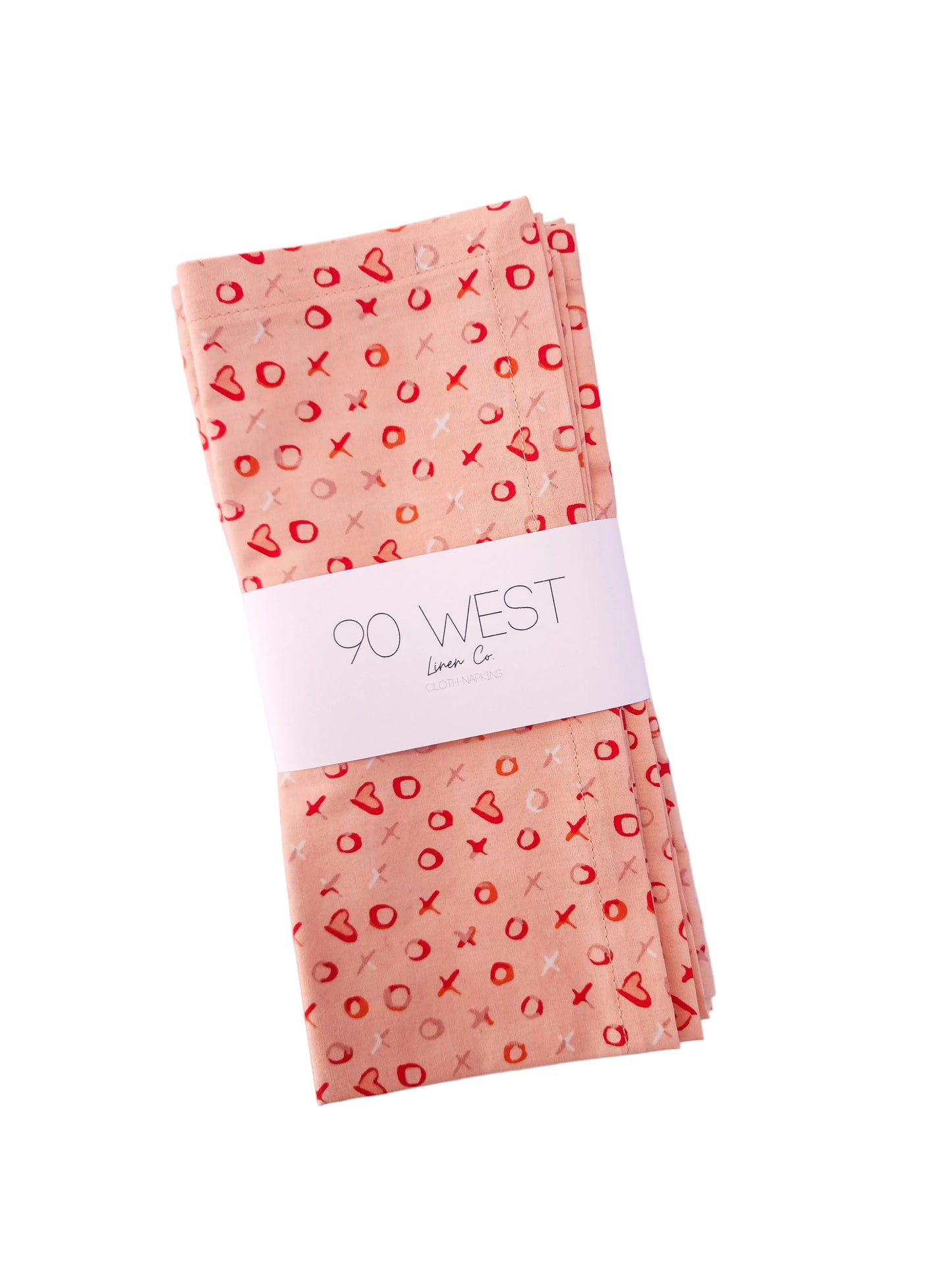 Xs and Os Valentine's Day Napkins, Set of 4