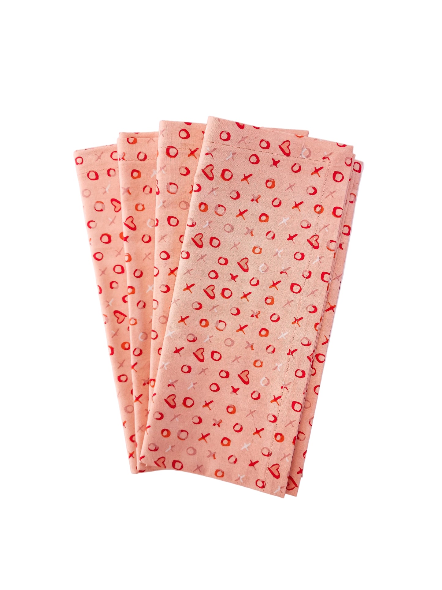 Xs and Os Valentine's Day Napkins, Set of 4