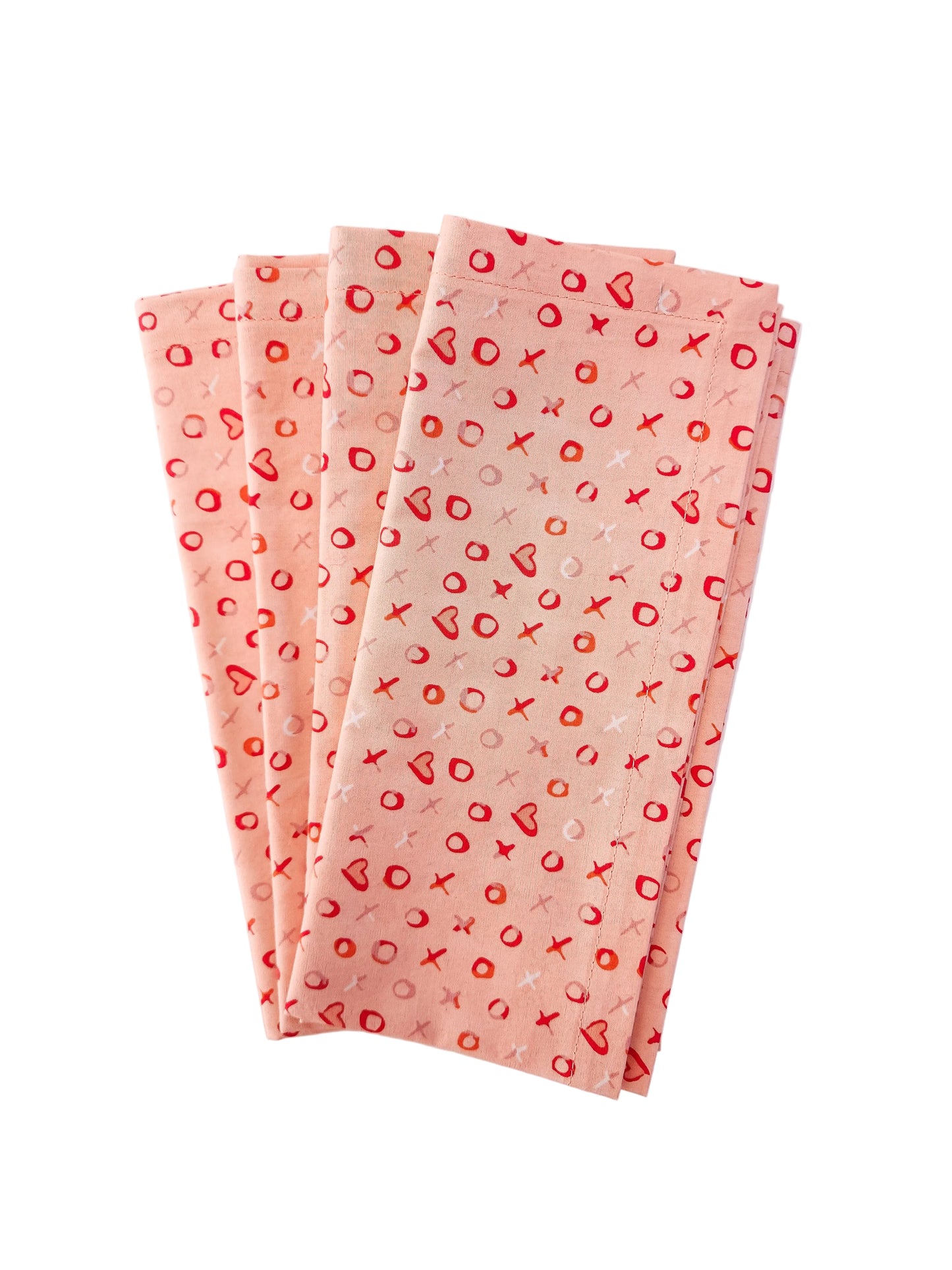 Xs and Os Valentine's Day Napkins, Set of 4