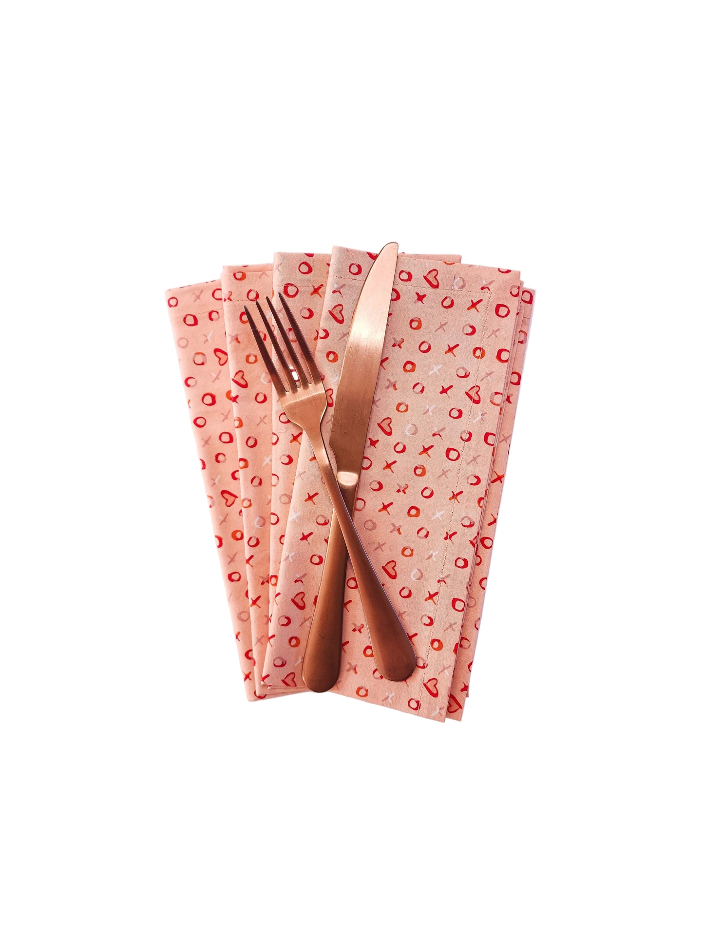 Xs and Os Valentine's Day Napkins, Set of 4