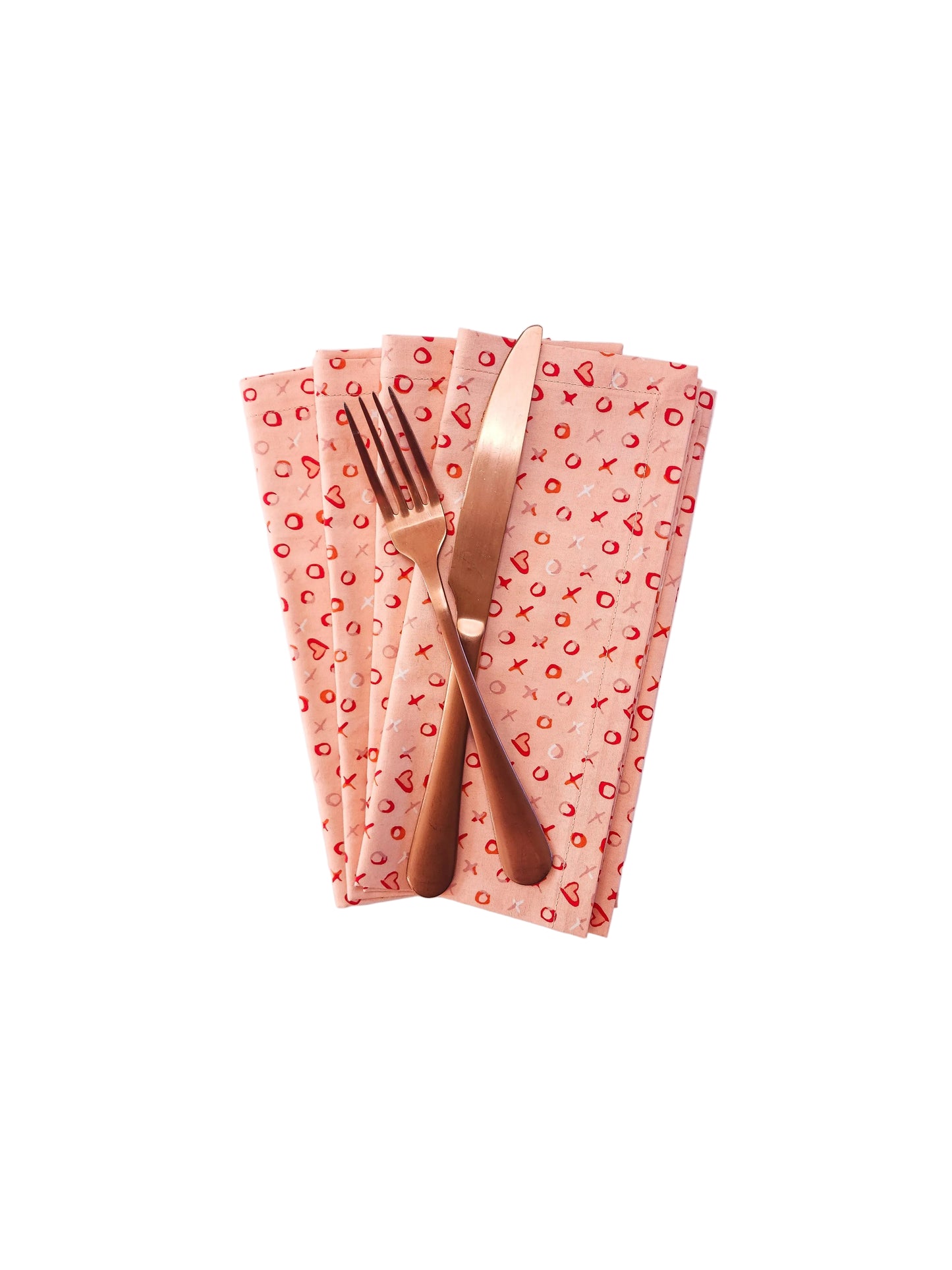 Xs and Os Valentine's Day Napkins, Set of 4