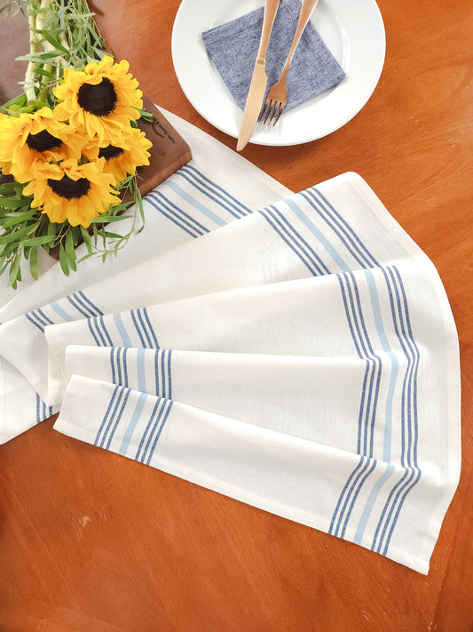 Blue Striped Table Runner