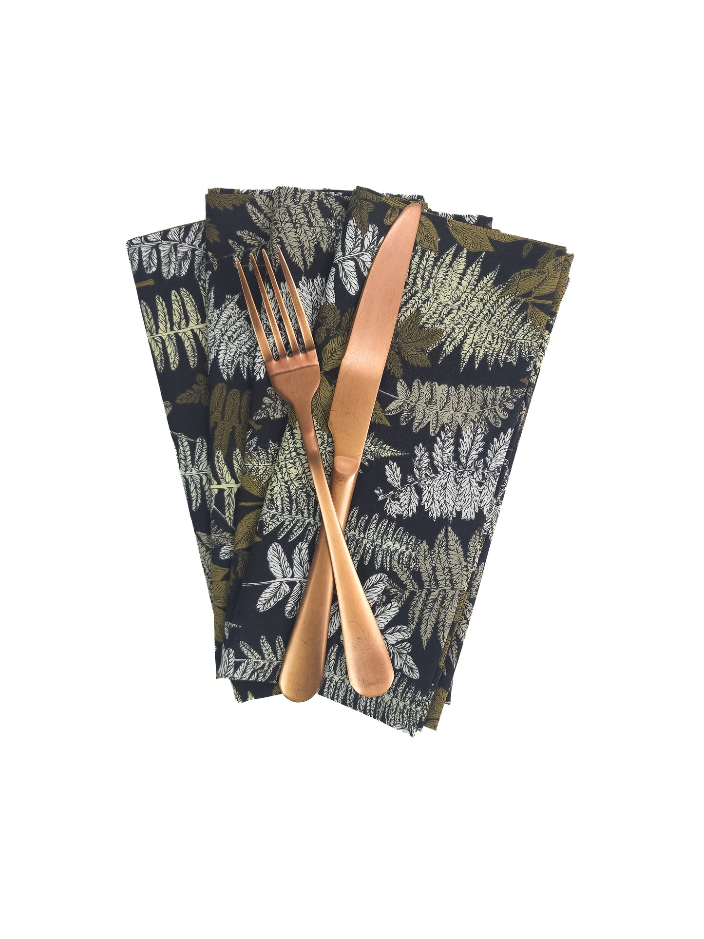 Fern Cloth Napkins, Set of 4 Cotton Cloth Napkins
