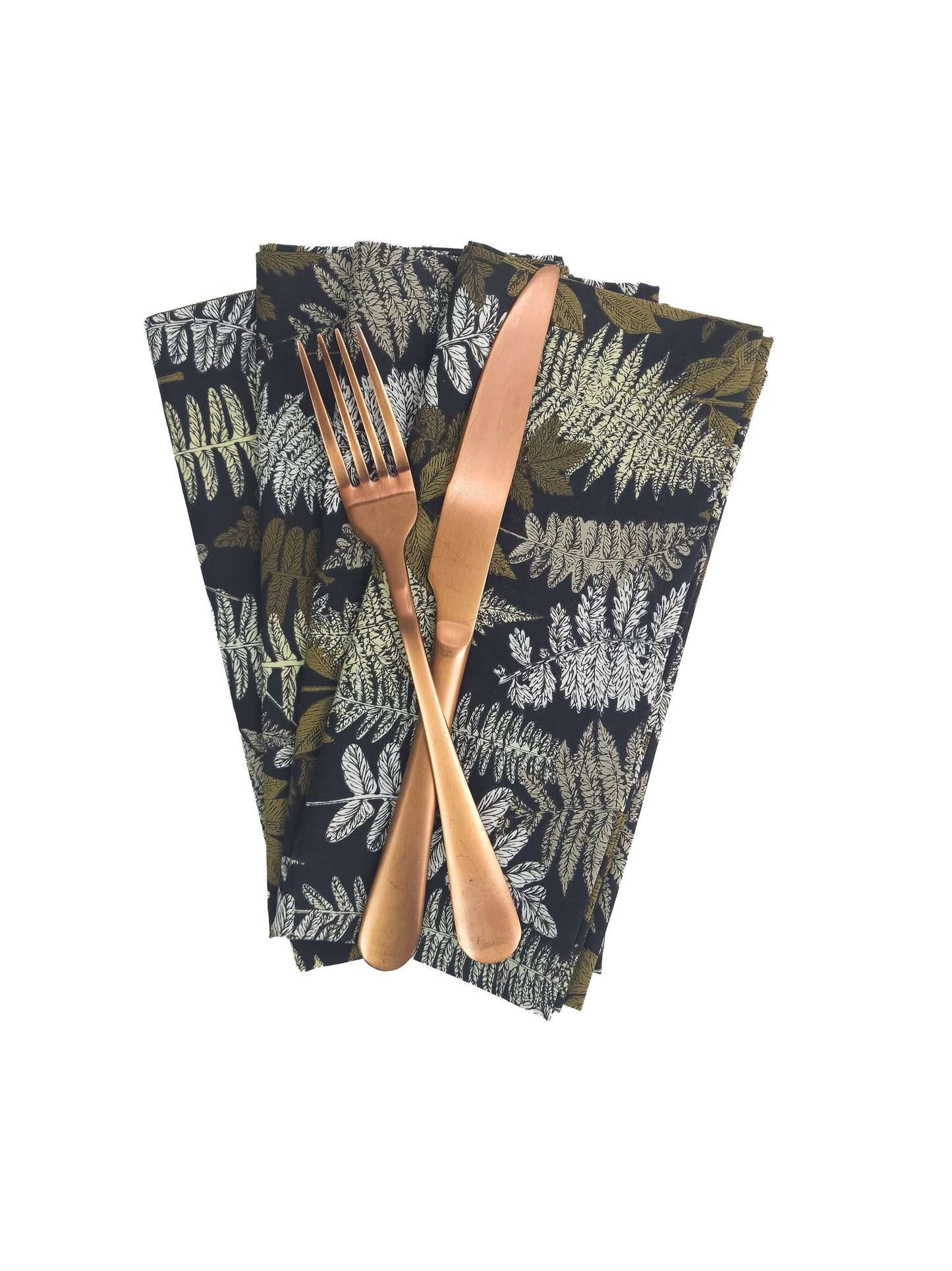 Fern Cloth Napkins, Set of 4 Cotton Cloth Napkins