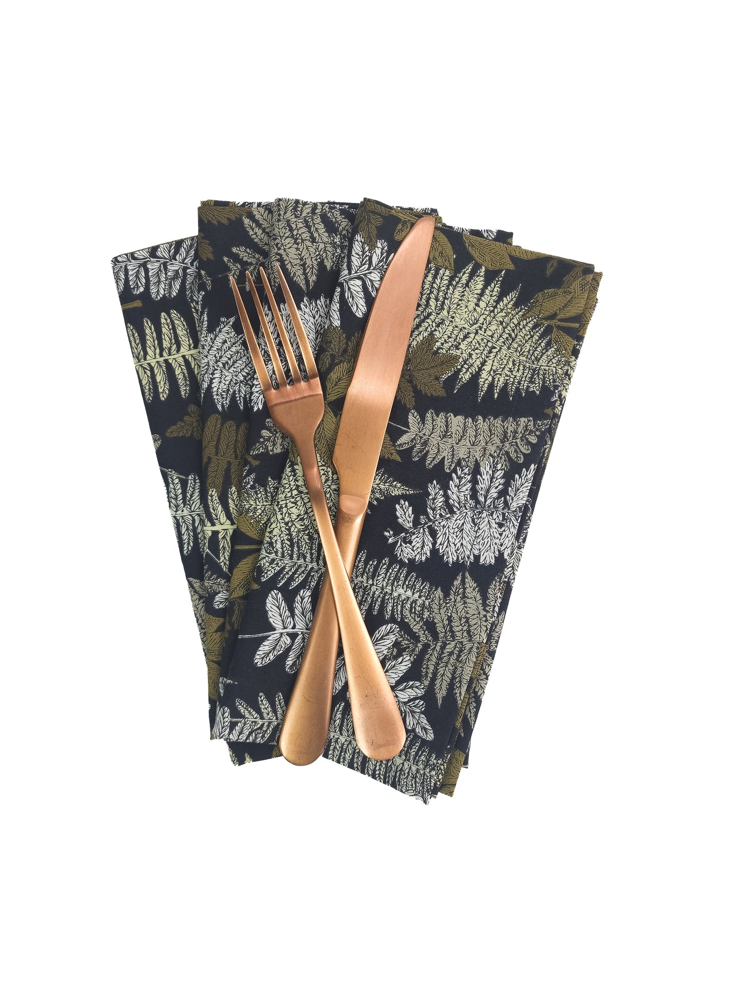 Fern Cloth Napkins, Set of 4 Cotton Cloth Napkins