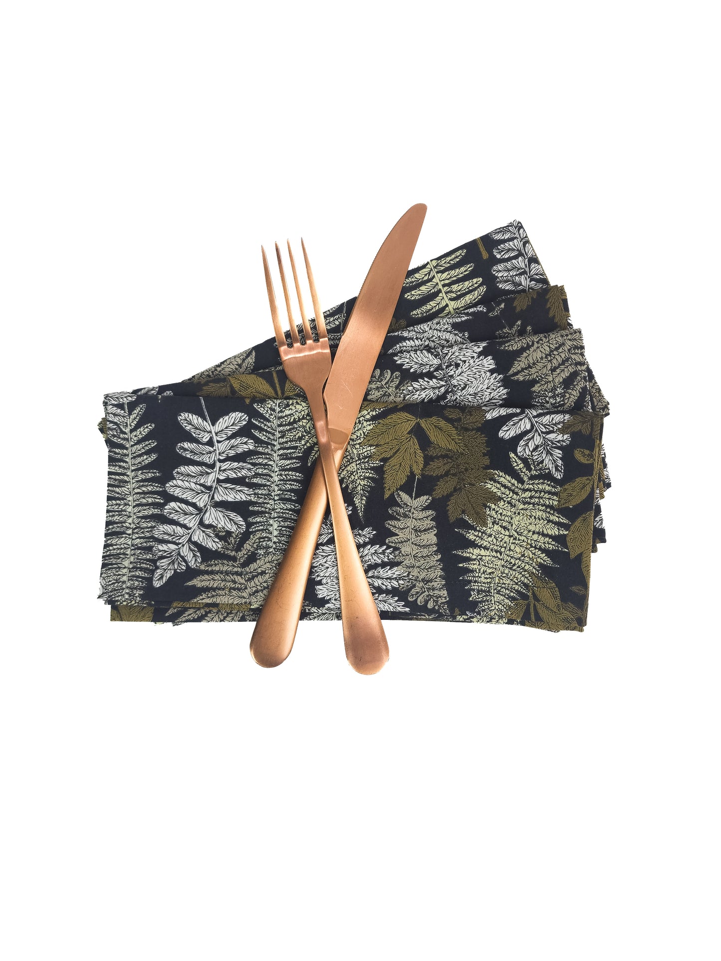 Fern Cloth Napkins, Set of 4 Cotton Cloth Napkins