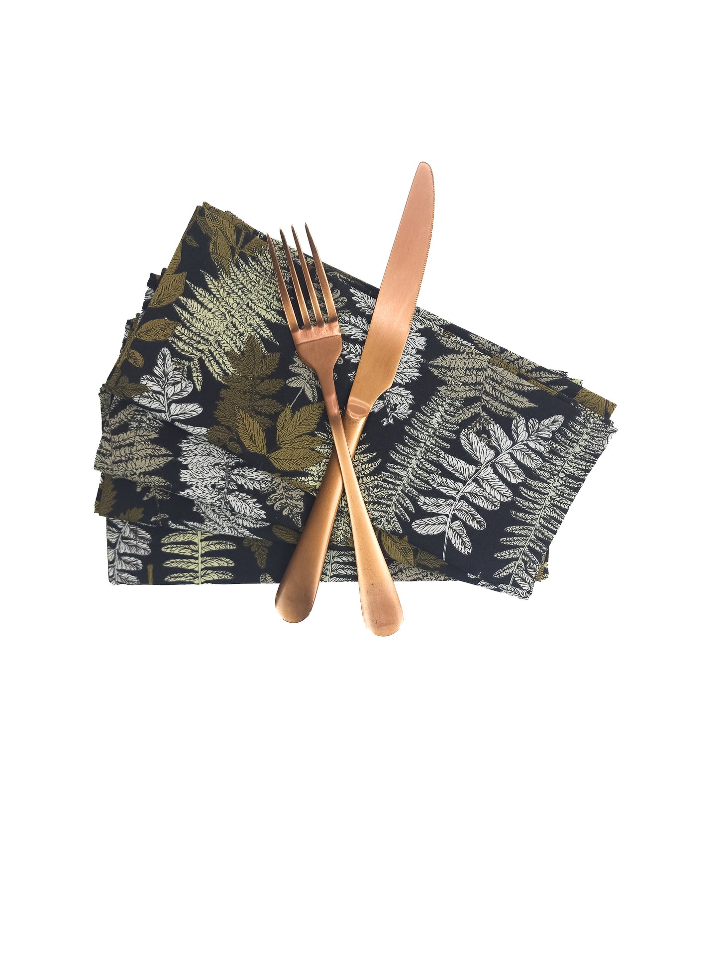 Fern Cloth Napkins, Set of 4 Cotton Cloth Napkins