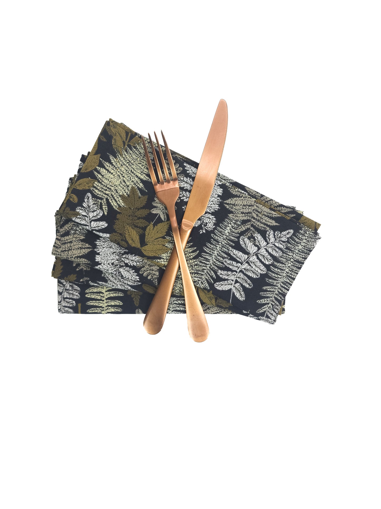 Fern Cloth Napkins, Set of 4 Cotton Cloth Napkins