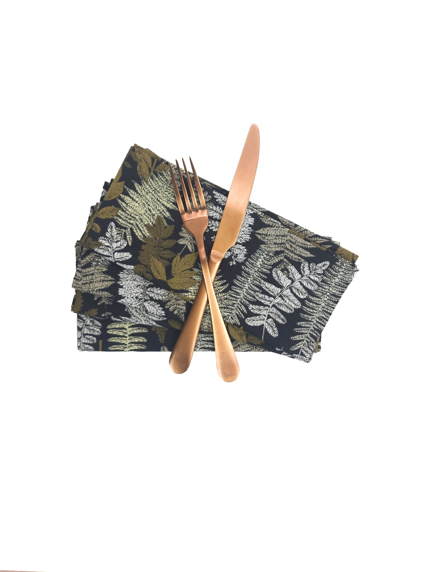 Fern Cloth Napkins, Set of 4 Cotton Cloth Napkins