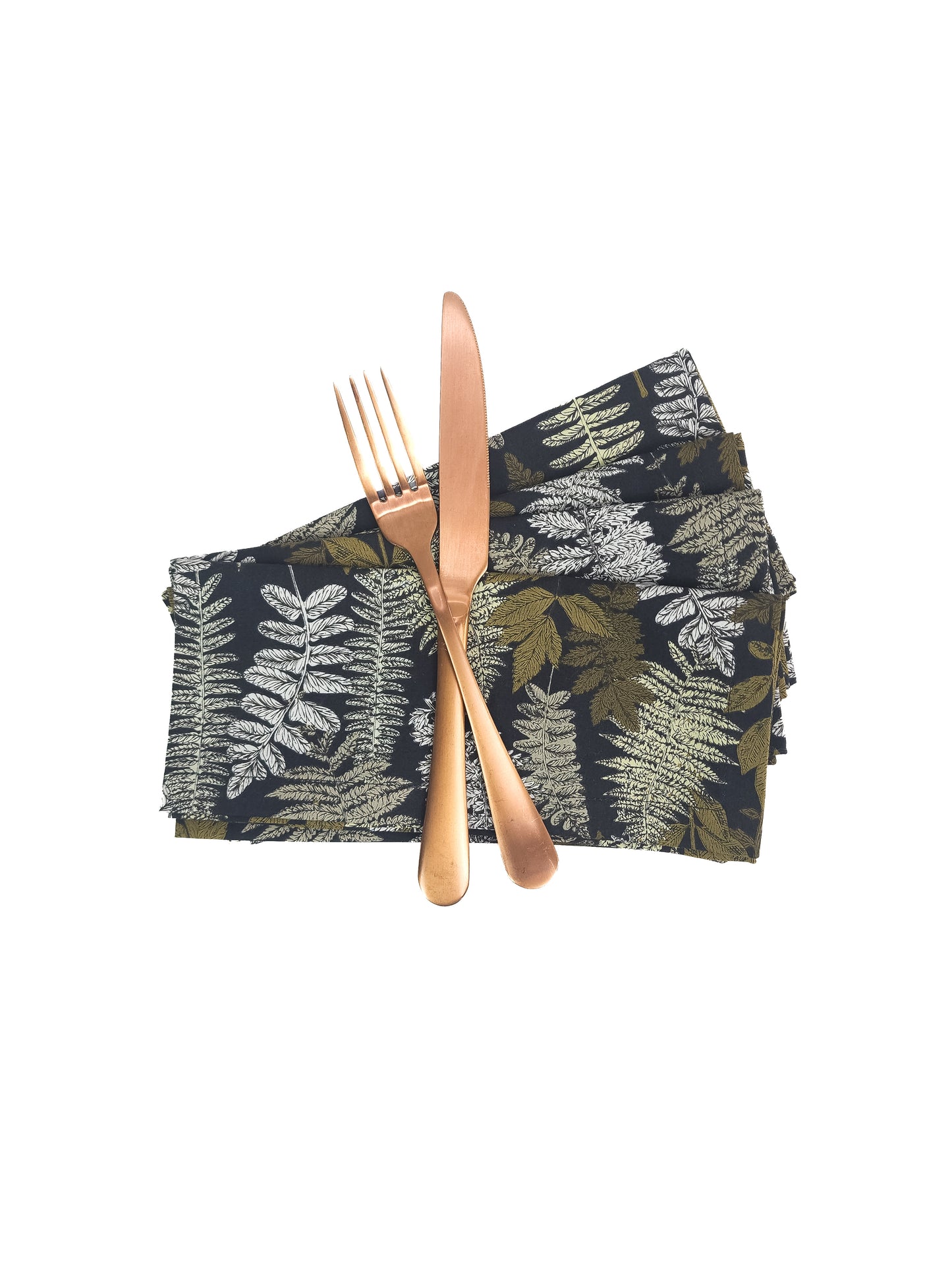 Fern Cloth Napkins, Set of 4 Cotton Cloth Napkins