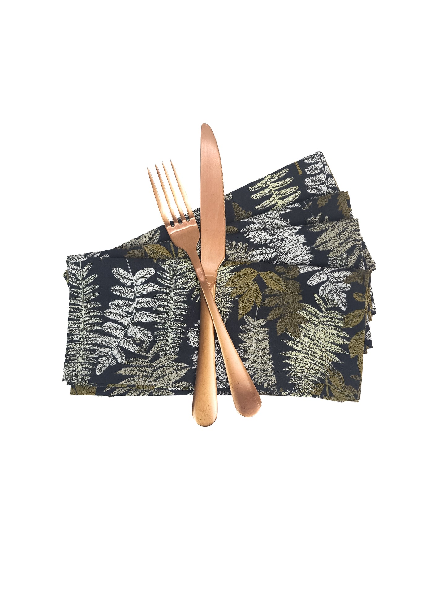 Fern Cloth Napkins, Set of 4 Cotton Cloth Napkins