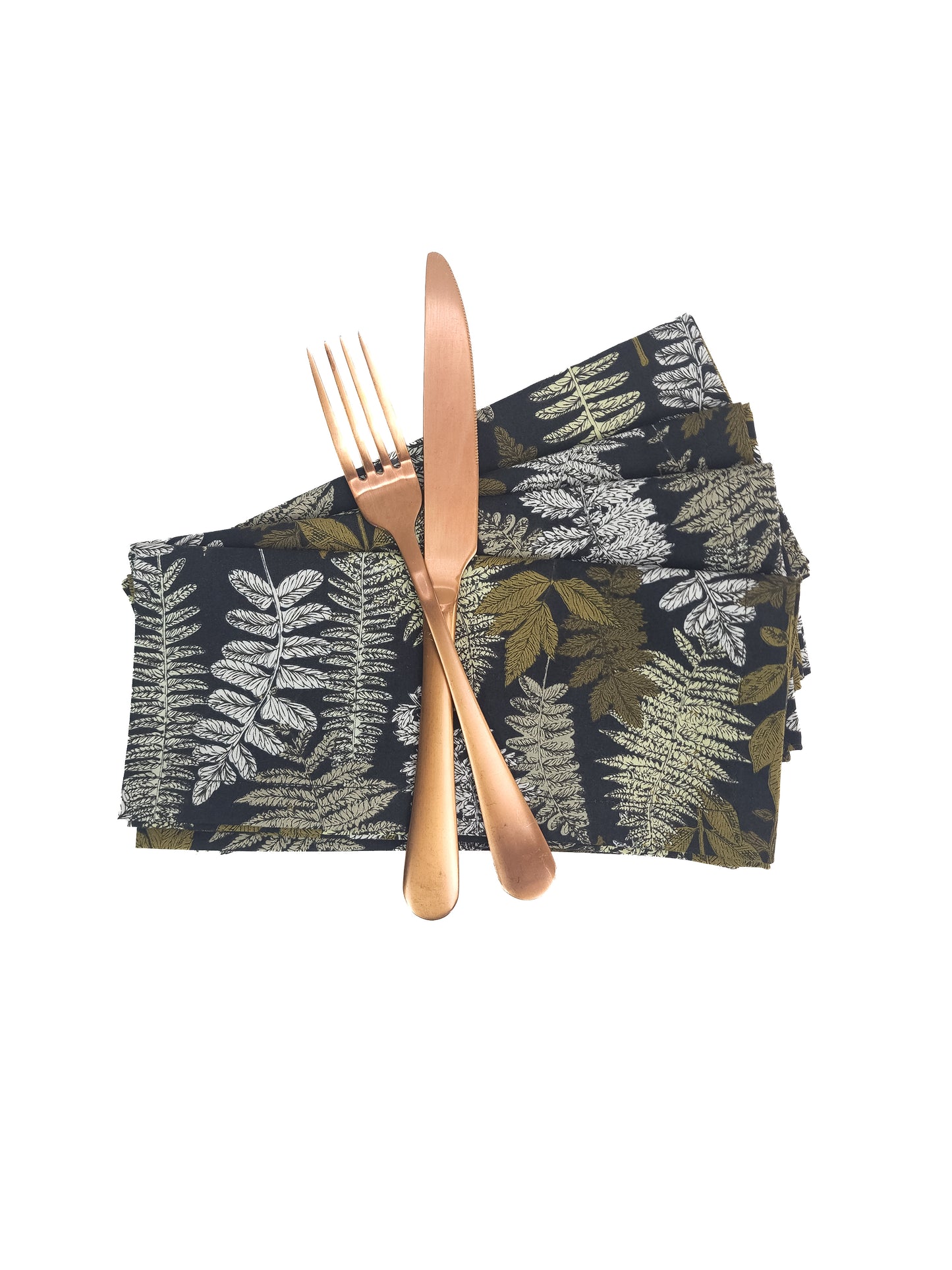 Fern Cloth Napkins, Set of 4 Cotton Cloth Napkins