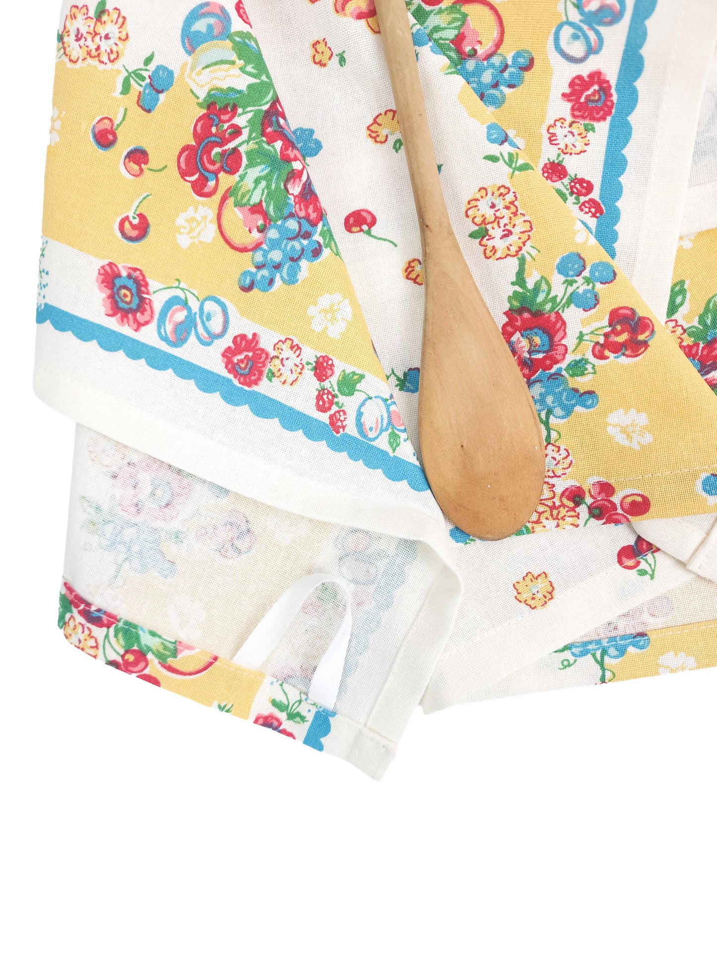 Vintage Inspired Yellow Floral Towel: Grandma's Garden