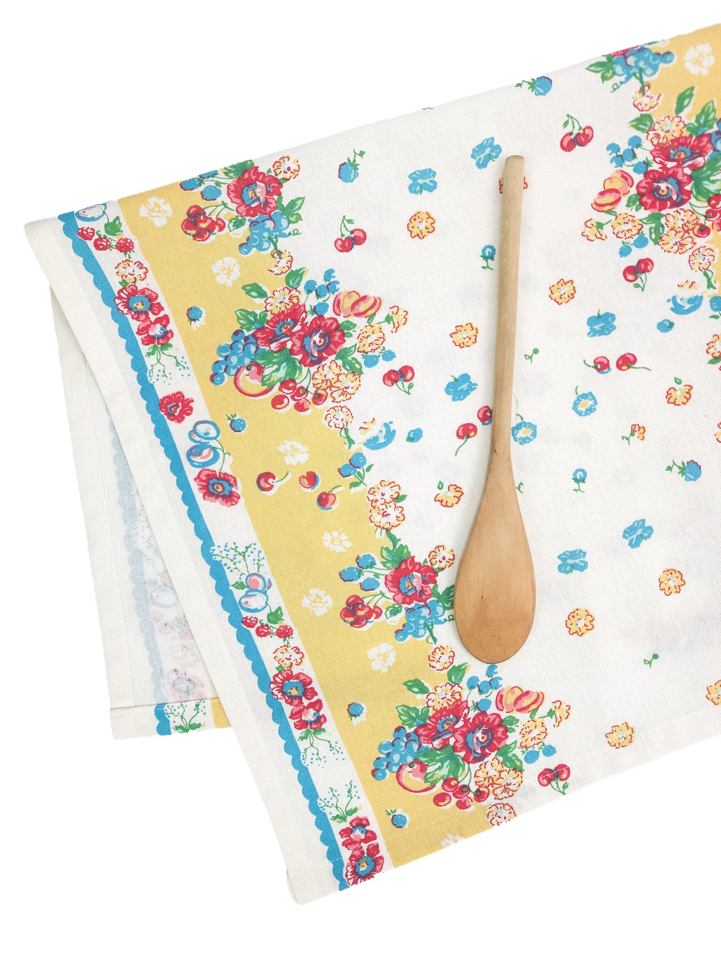 Vintage Inspired Yellow Floral Towel: Grandma's Garden