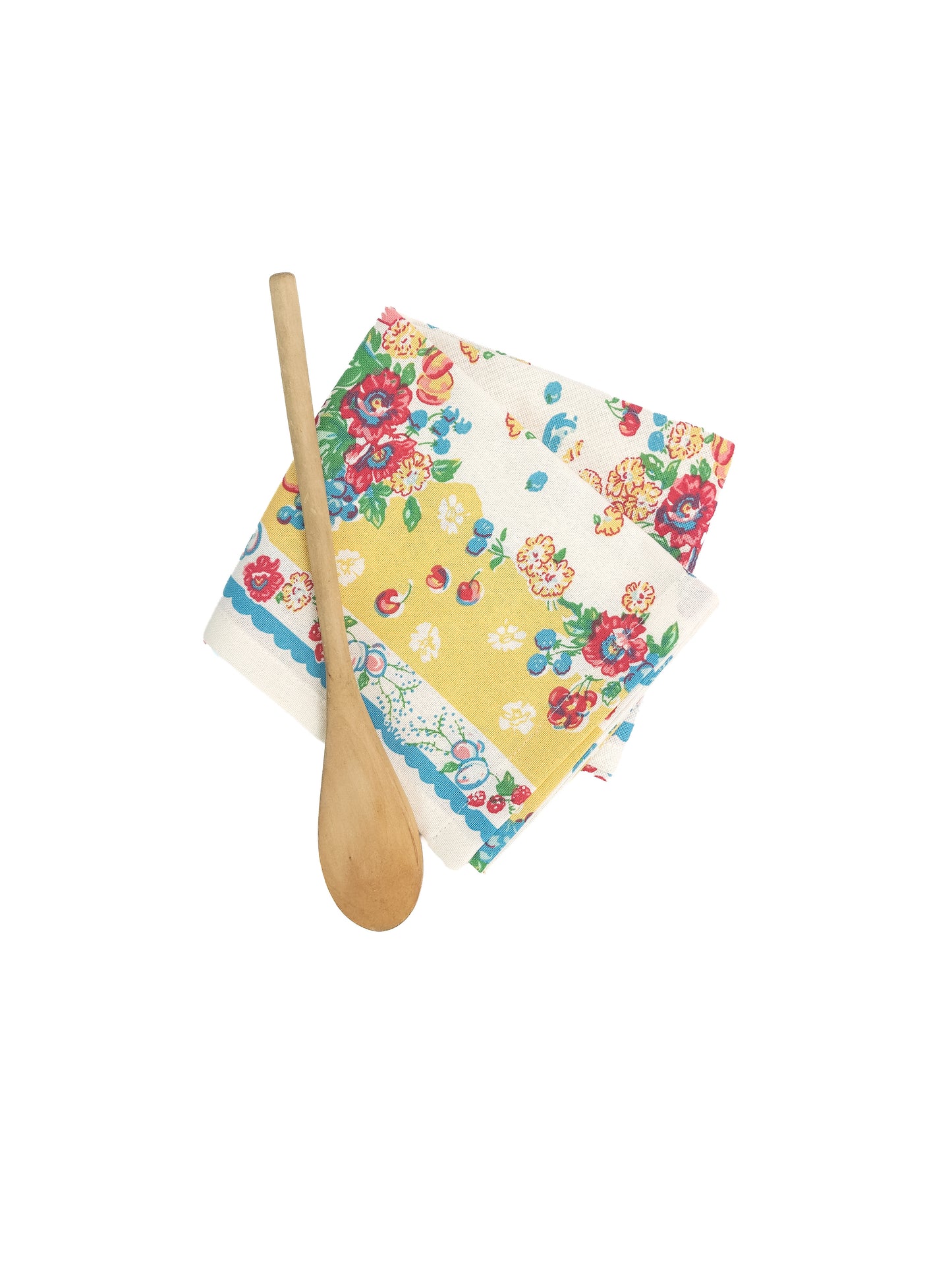 Vintage Inspired Yellow Floral Towel: Grandma's Garden