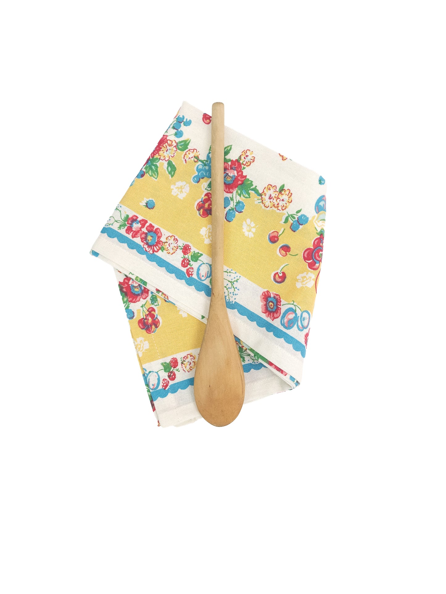 Vintage Inspired Yellow Floral Towel: Grandma's Garden