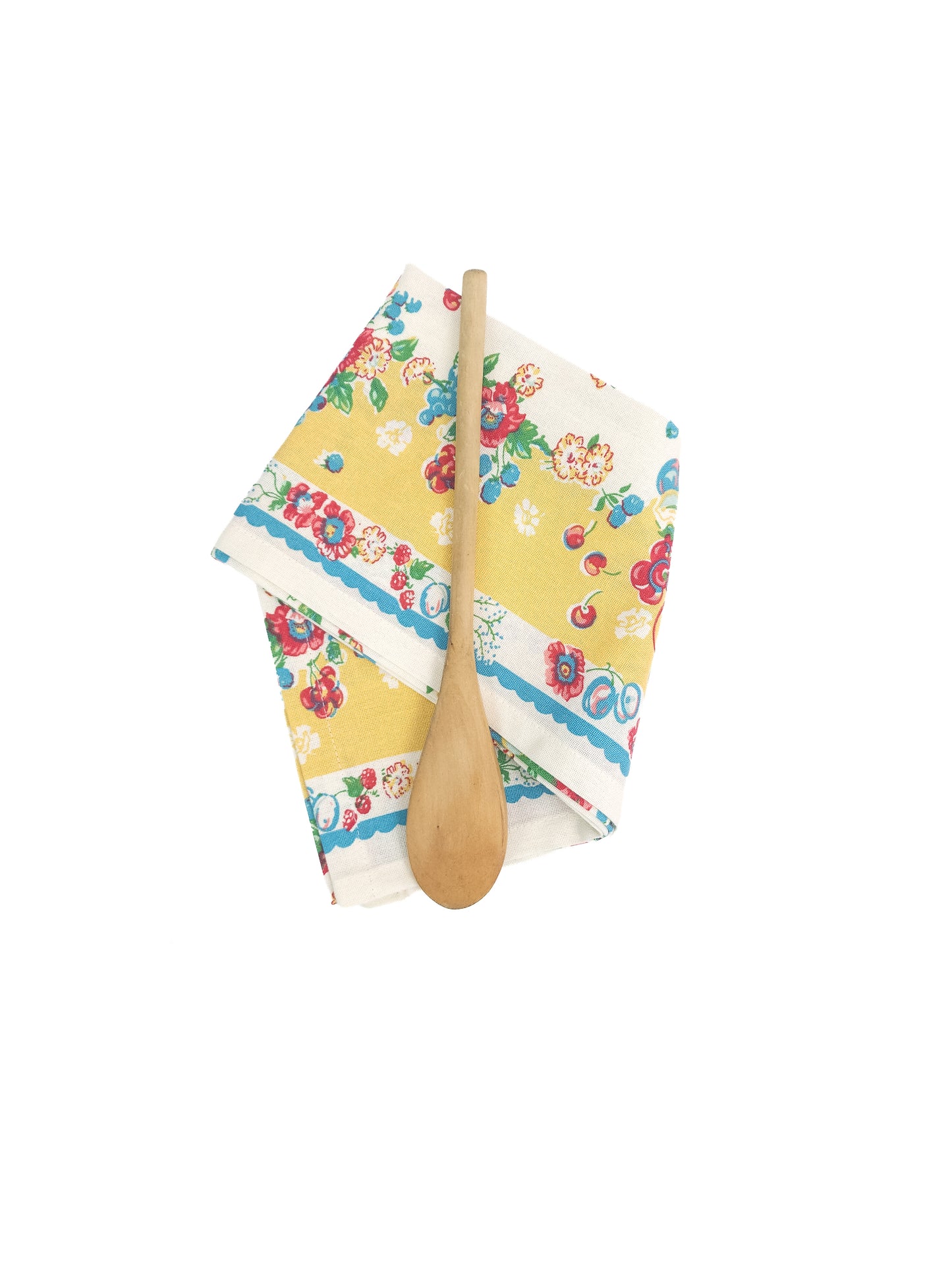 Vintage Inspired Yellow Floral Towel: Grandma's Garden