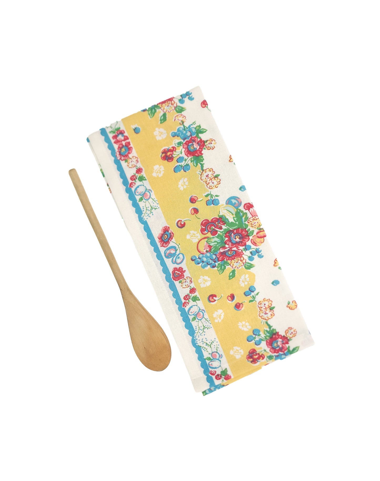 Vintage Inspired Yellow Floral Towel: Grandma's Garden