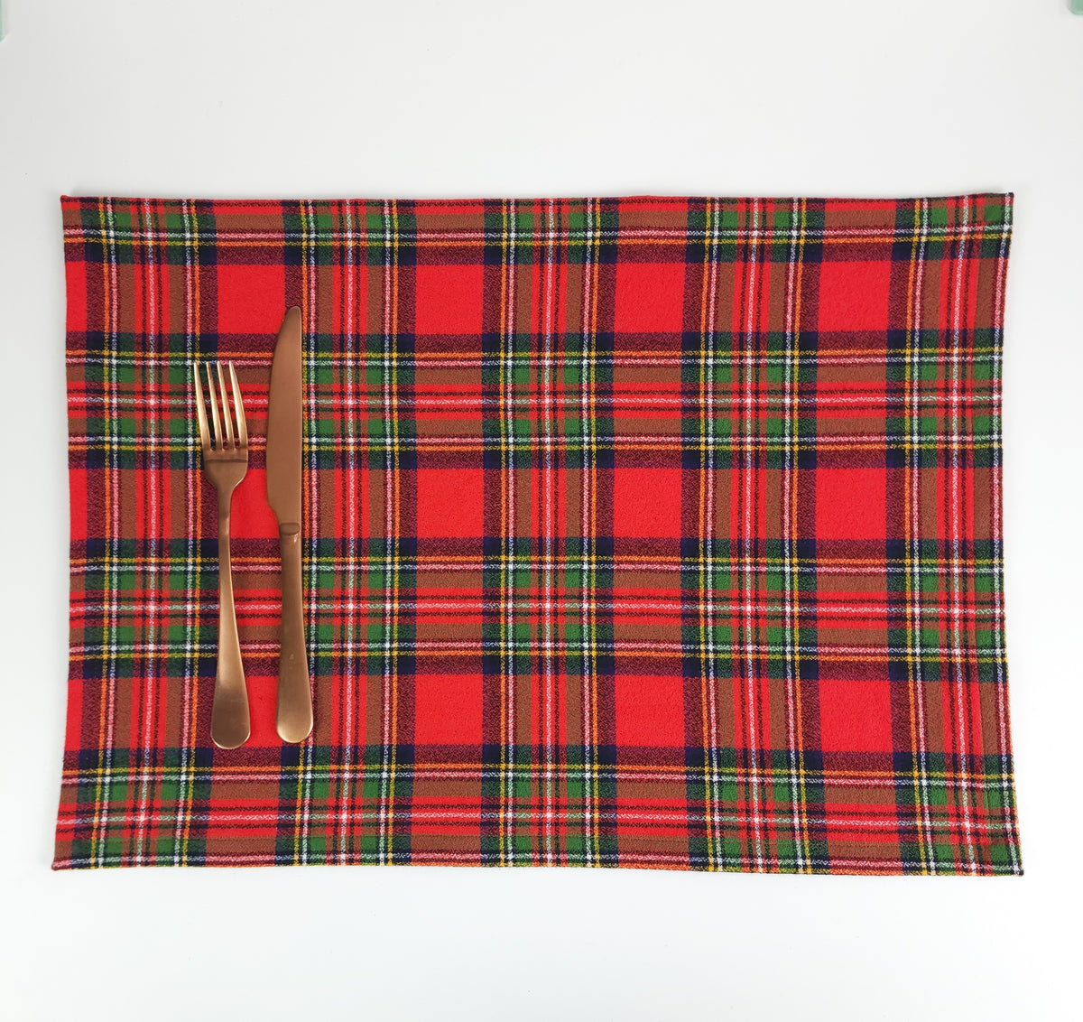 Fireside Plaid Flannel Placemats
