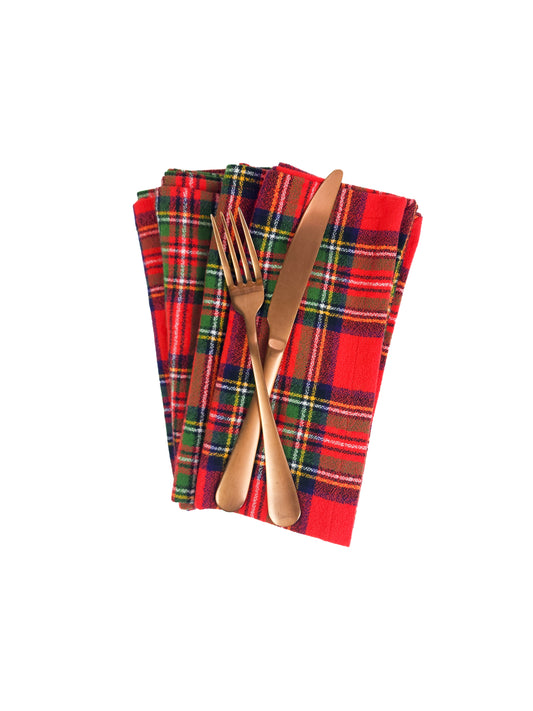 Fireside Plaid Flannel Napkins