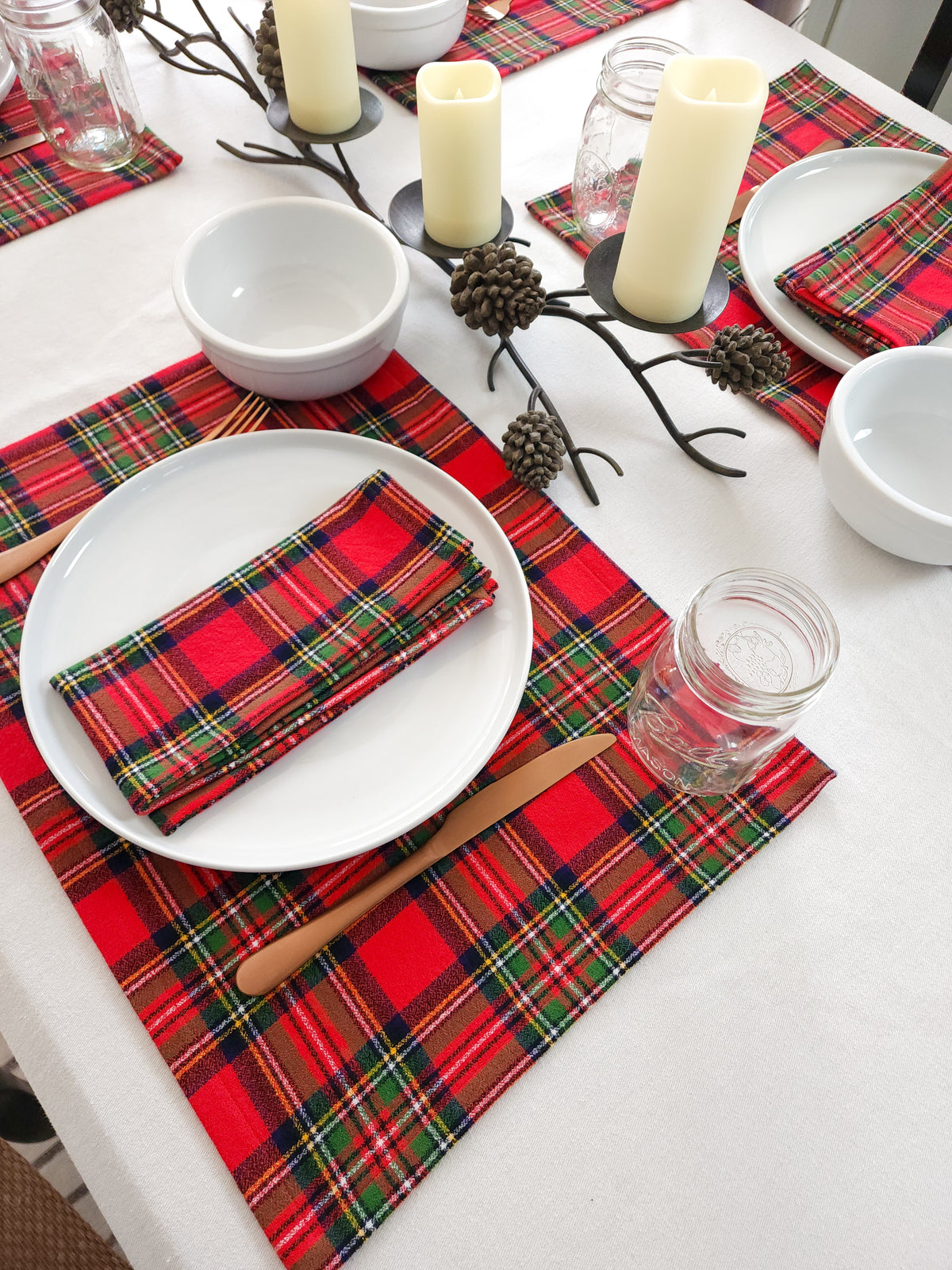 Fireside Plaid Flannel Placemats